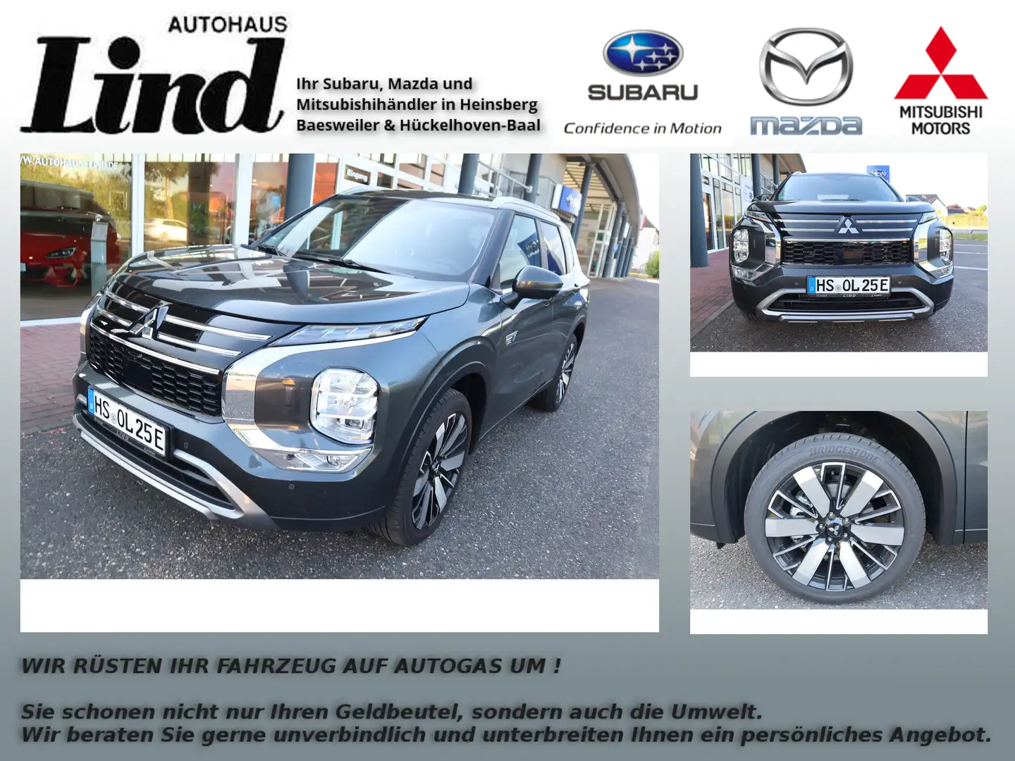 Mitsubishi Outlander 2.4 PHEV intro Edition 8 Jahre-Garantie Grau - 1