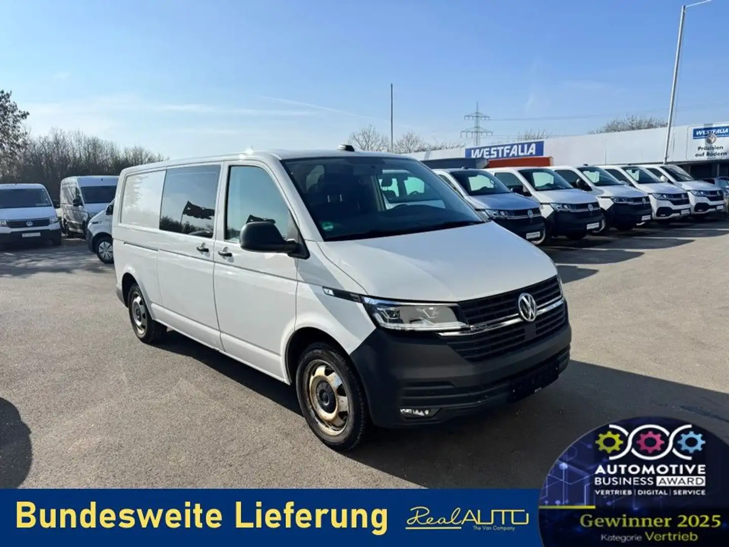 Volkswagen T6 Transporter 6.1 Kasten TDI LR DSG 4Motion LED Blanco - 1