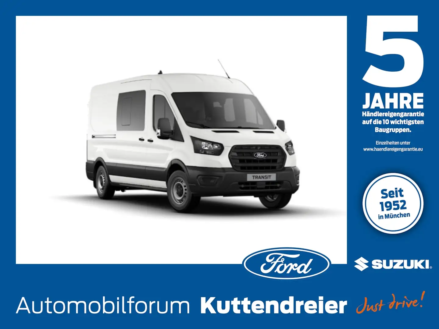 Ford Transit Kasten 2.0 TDCi 350 L2 Trend AHK*NAV Weiß - 1
