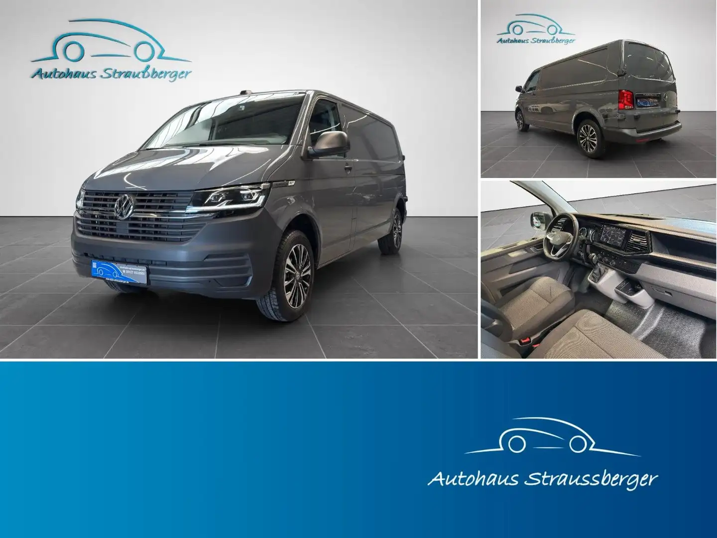 Volkswagen T6 Transporter T6.1 Transporter Kasten LR LED ACC STHZG AHK Gris - 1