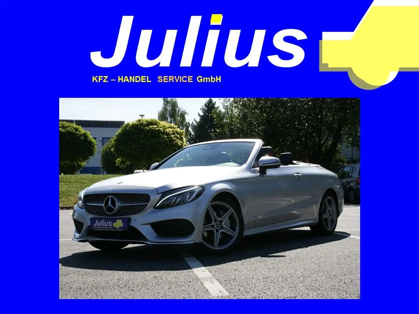 Mercedes-Benz C 200 Cabrio Airscarf Leder Shz Burmester Argent - 1