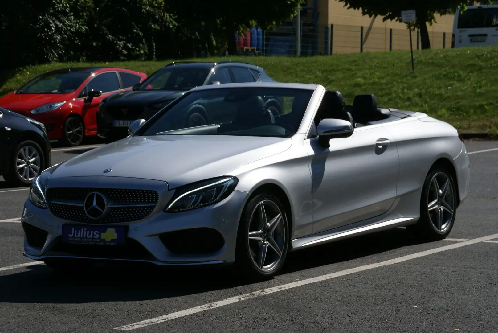 Mercedes-Benz C 200 Cabrio Airscarf Leder Shz Burmester Argent - 2
