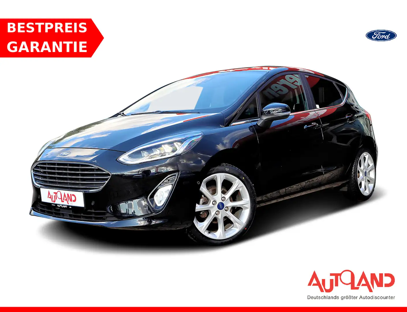 Ford Fiesta 1.0 EcoBoost Titanium LED Kamera ACC Navi Schwarz - 1