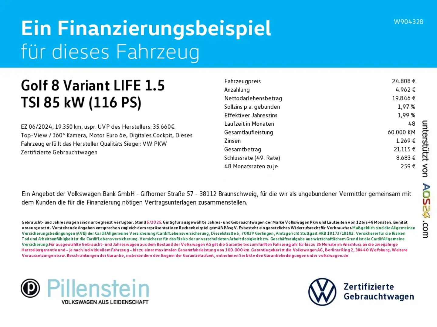 Volkswagen Golf 8 Variant LIFE 1.5 TSI AREA-VIEW NAVI HUD ACC Grijs - 2
