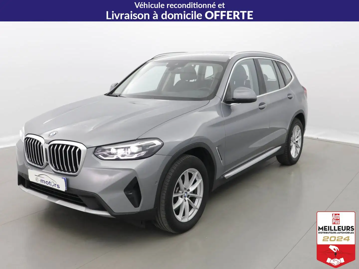 BMW X3 X3 sDrive 18d 150 BVA8 X Line + Cuir Blanc - 1