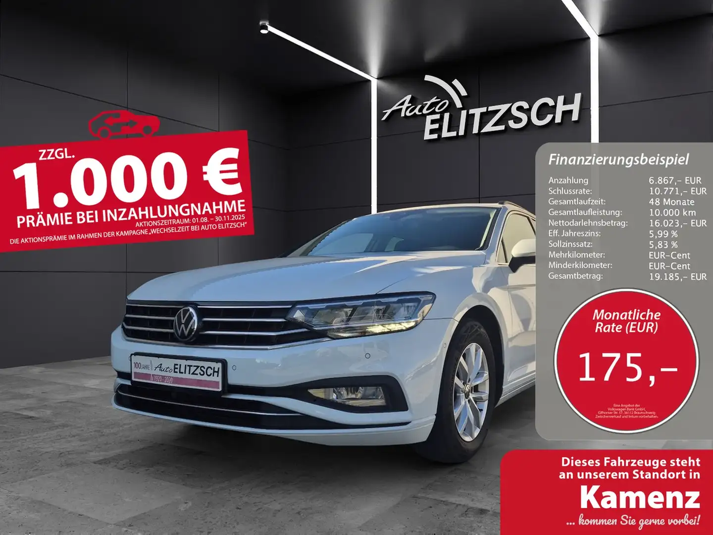 Volkswagen Passat Variant TDI Business DSG LED AHK Navi AID ACC RFK SH Weiß - 1