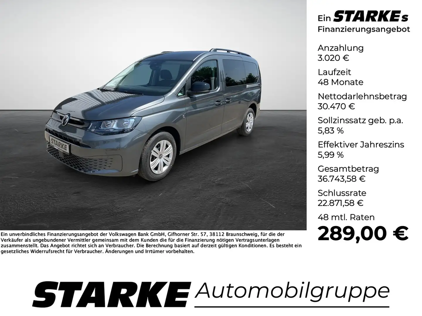 Volkswagen Caddy Maxi 1.5 TSI DSG Family 7-S. Серый - 1