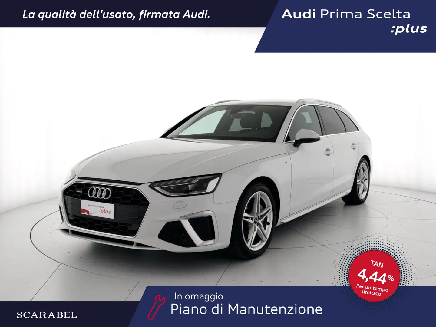 Audi A4 avant 40 2.0 tdi mhev s line edition quattro 204cv Bianco - 1