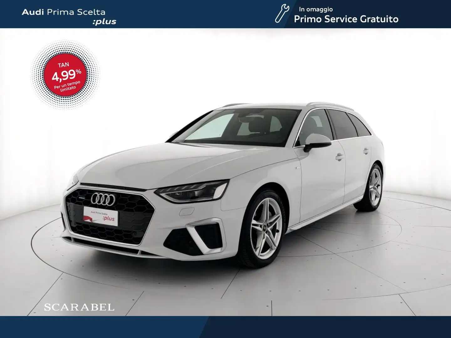 Audi A4 avant 40 2.0 tdi mhev s line edition quattro 204cv Bianco - 1