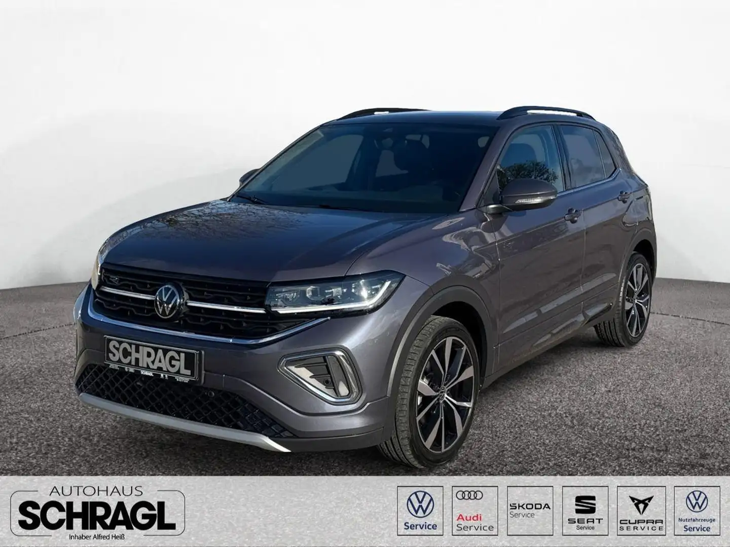 Volkswagen T-Cross 1.0 TSI DSG R-LINE+AHK+NAVI+GARANTIE+KAM Gris - 1