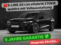 Audi A5 S-LINE INT+EXT e-hybrid quattro 270 kW VOLL NP89k Schwarz - thumbnail 1