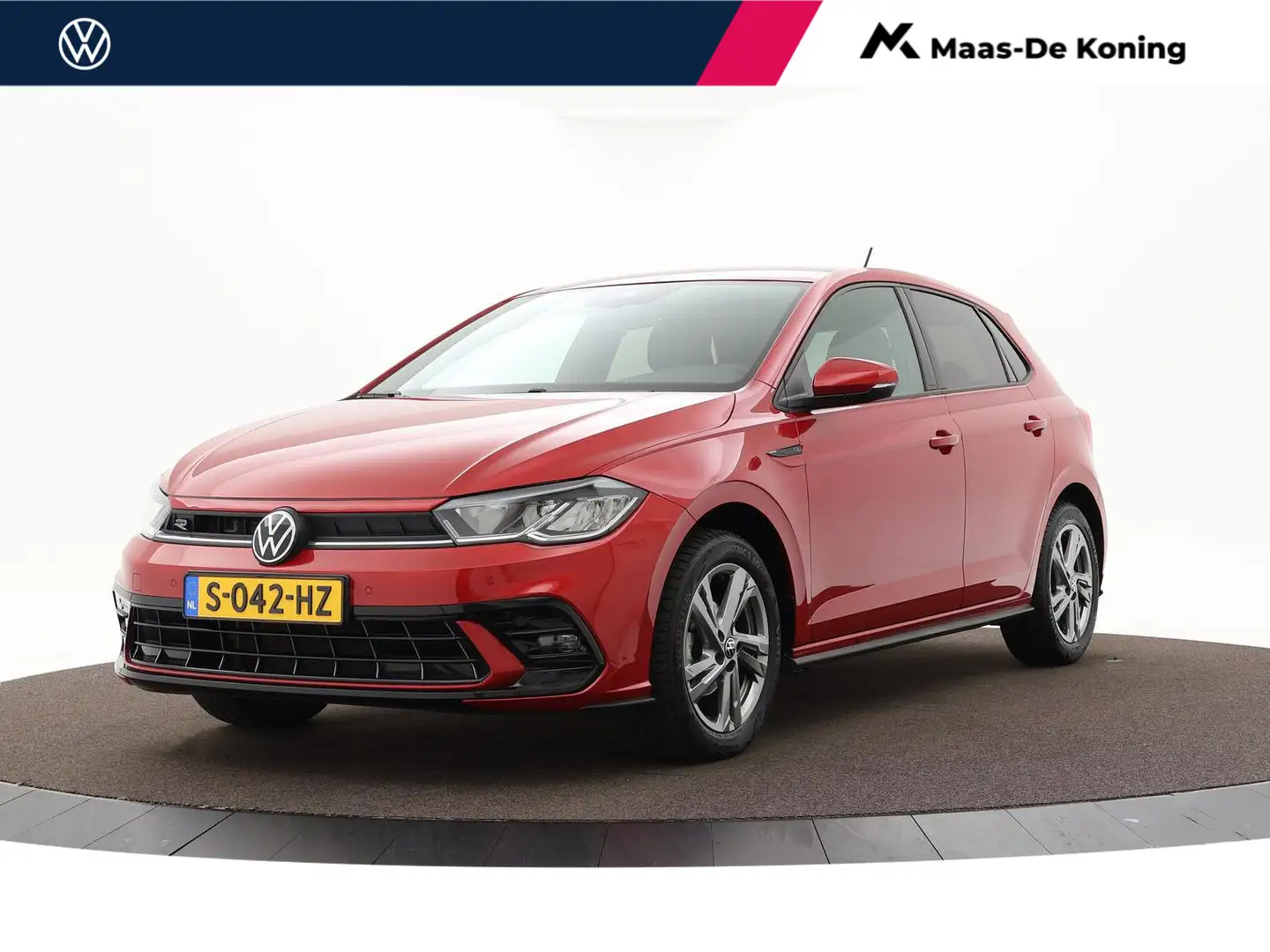 Volkswagen Polo 1.0 TSI 95pk DSG R-Line · Apple/Android Car Play · Rouge - 1