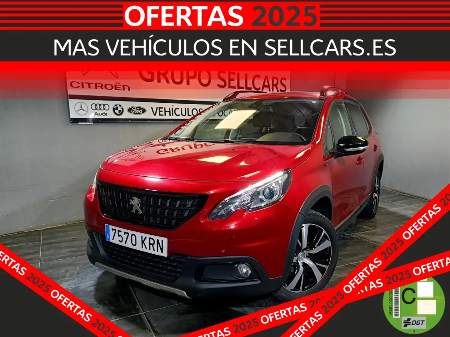 Peugeot 2008 1.6 BlueHDI S&S GT Line EAT6 120 Rouge - 1