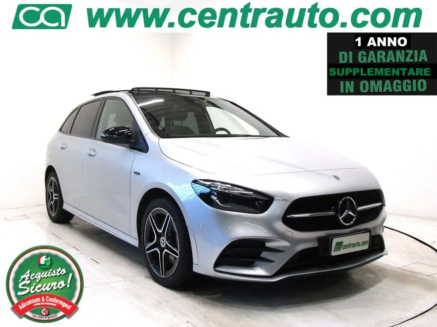 Mercedes-Benz B 250 250e EQ Power Sport Plug in * TETTO APRI.*218CV* Stříbrná - 1