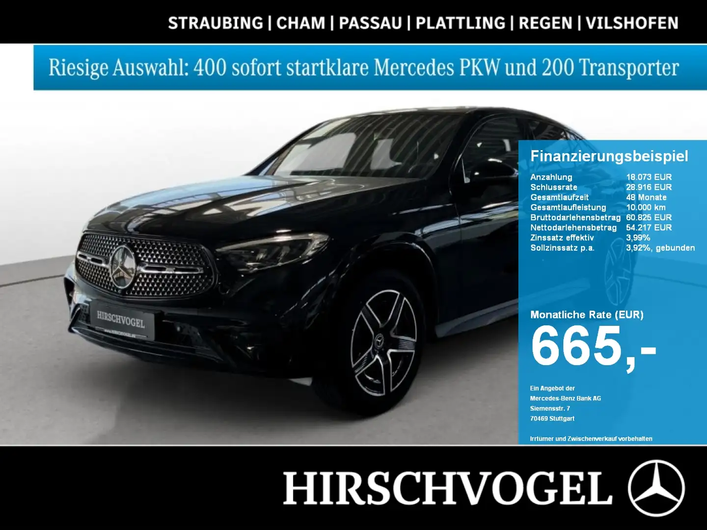 Mercedes-Benz GLC 300 e 4M AMG-Line+Night+AHK+DISTRON+MBUX+LED Schwarz - 1