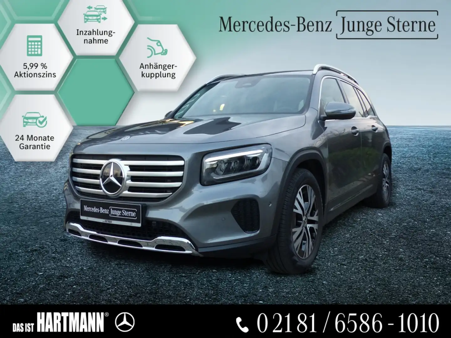Mercedes-Benz GLB 180 PROGRESSIVE+MBUX+AHK+WINTER+SPIEGEL-PKT Grau - 1