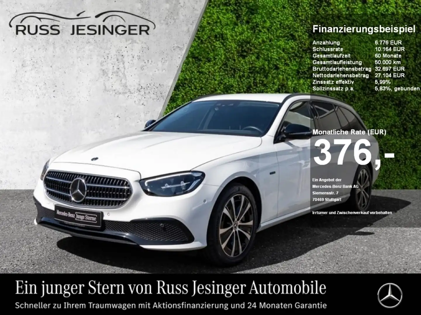 Mercedes-Benz E 300 de T Avantgarde *AHK*LED*MBUX*Distr*Night* Weiß - 1