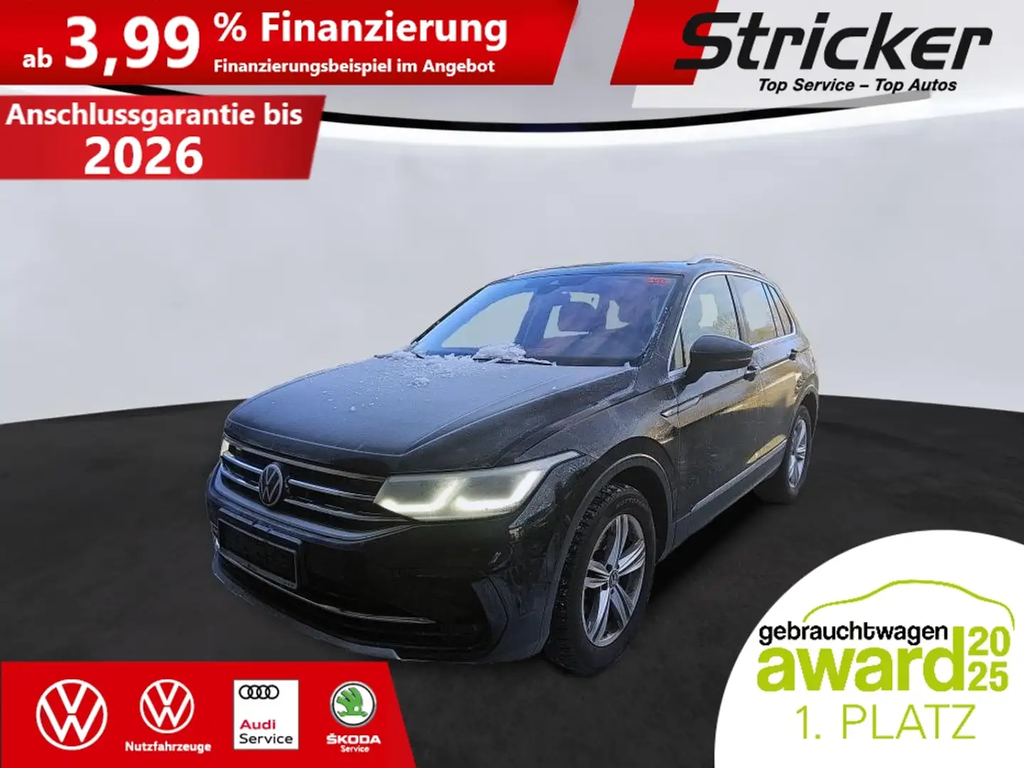 Volkswagen Tiguan Elegance 2.0TDI DSG 4M 356,-ohne Anzahlung Standh Schwarz - 1