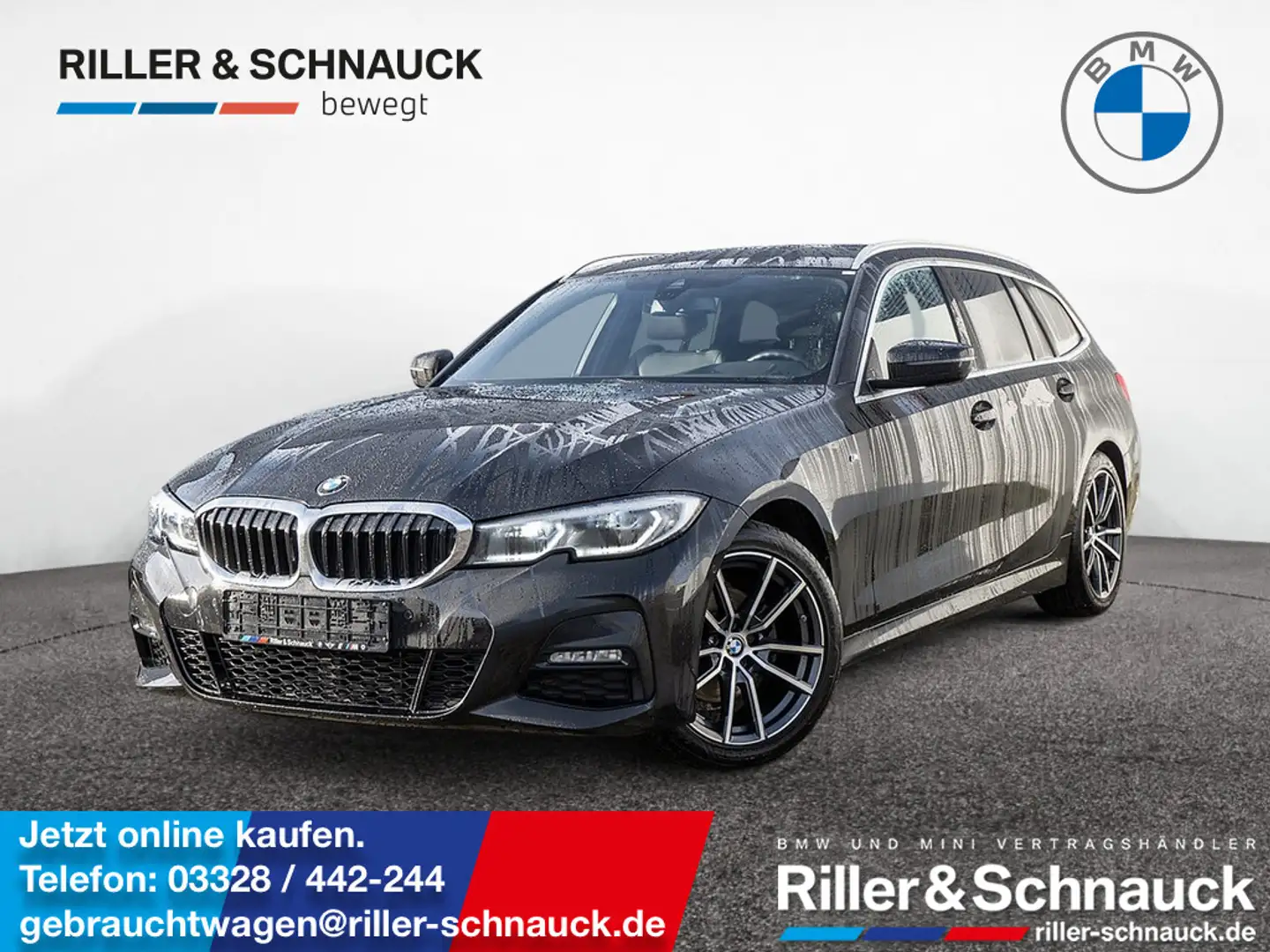 BMW 320 i Touring M-Sport LASER+AHK+NAVI+HUD+LEDER Noir - 1