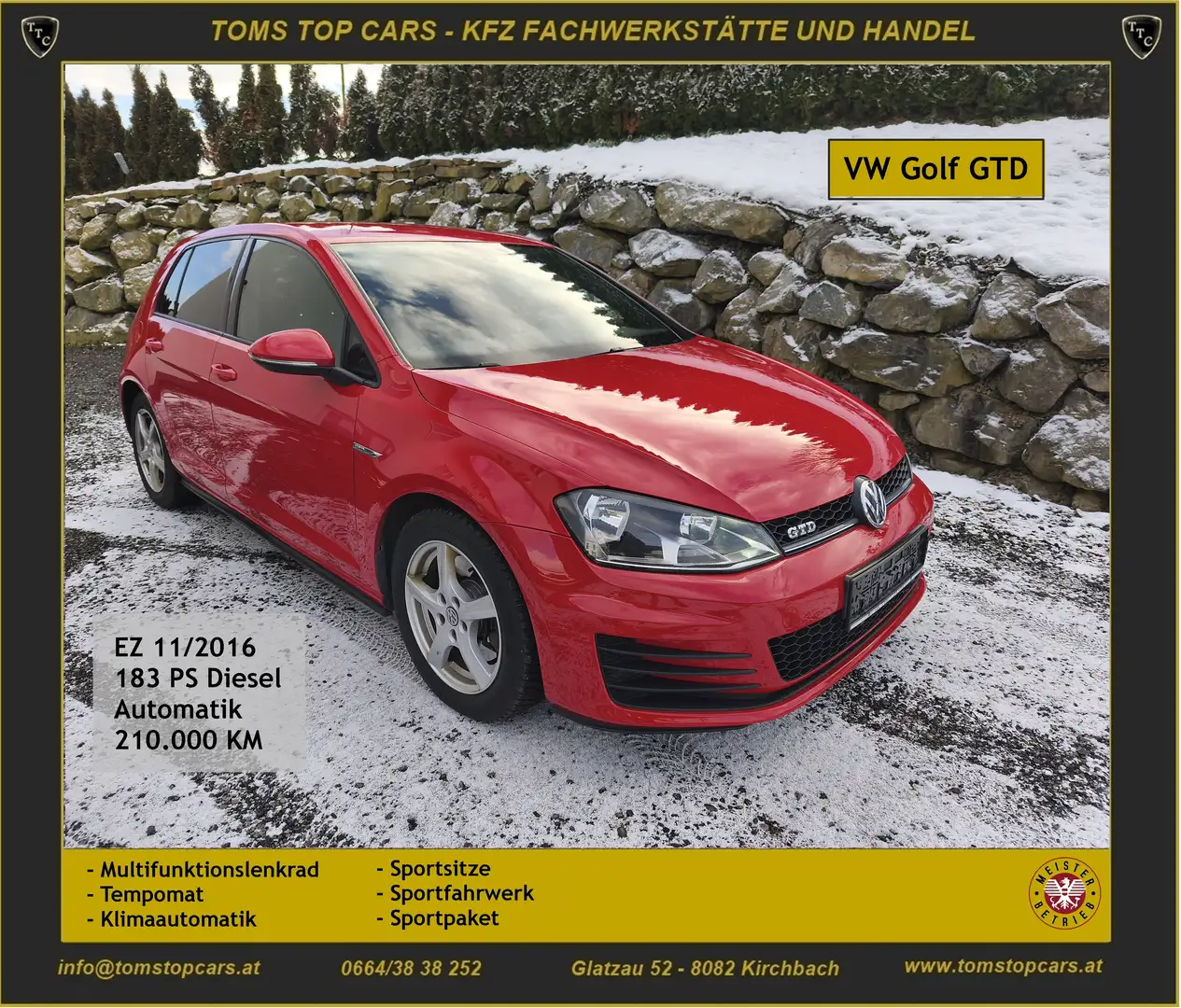 Volkswagen Golf GTD GTD Rot - 1