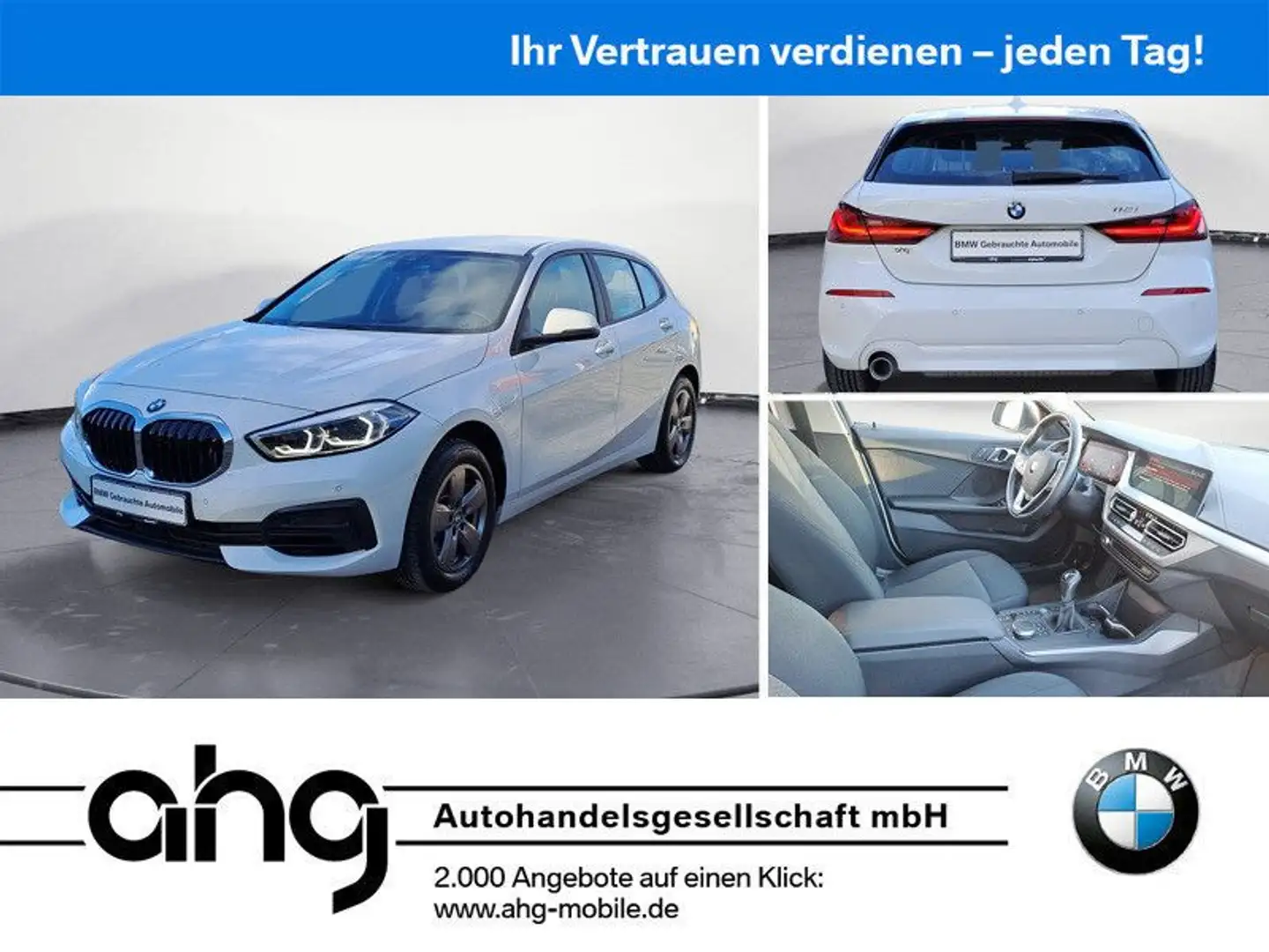 BMW 116 i Advantage Navi Klima PDC Sitzheizung Lichtp Weiß - 1