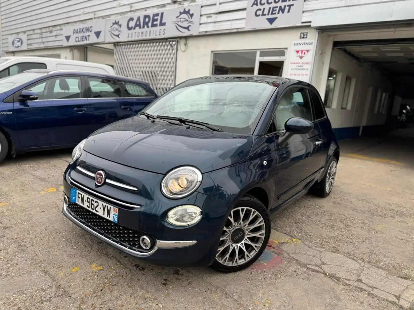 Fiat 500 1.0 70 ch Hybride BSG S/S DOLCE VITA Bleu - 2