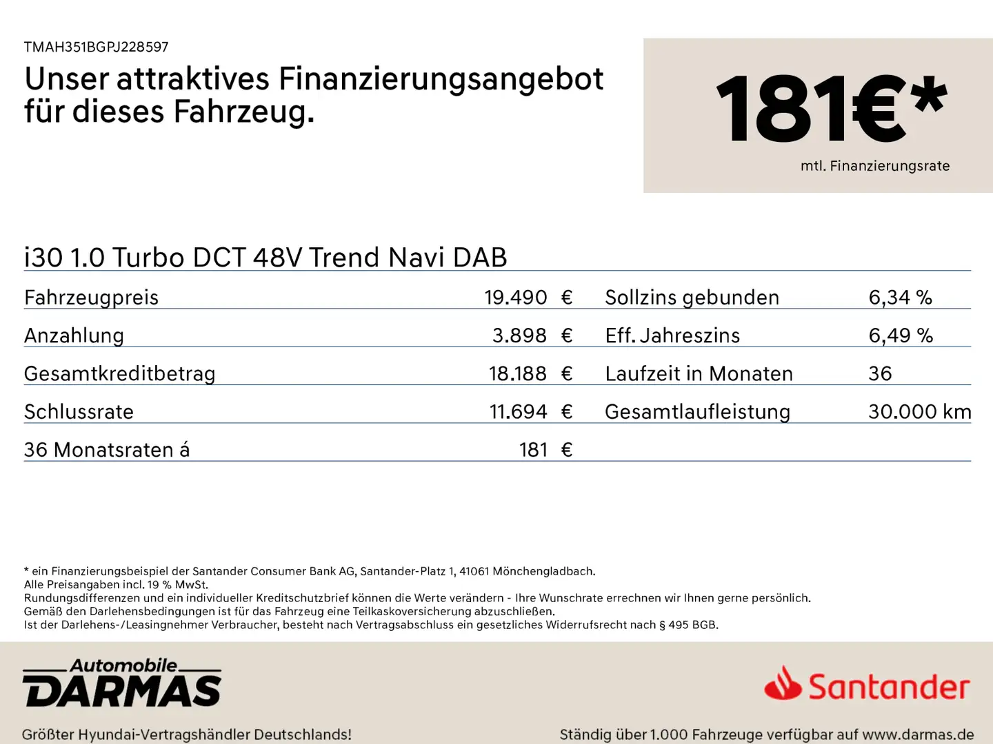 Hyundai i30 i30 1.0 Turbo DCT 48V Trend Navi DAB - 2
