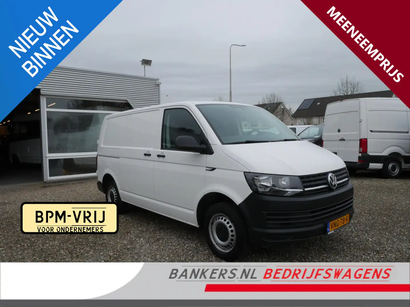 Volkswagen T6 Transporter 2.0 TDI 100PK, L1H1, Airco, Geen garantie, zo meen Wit - 1