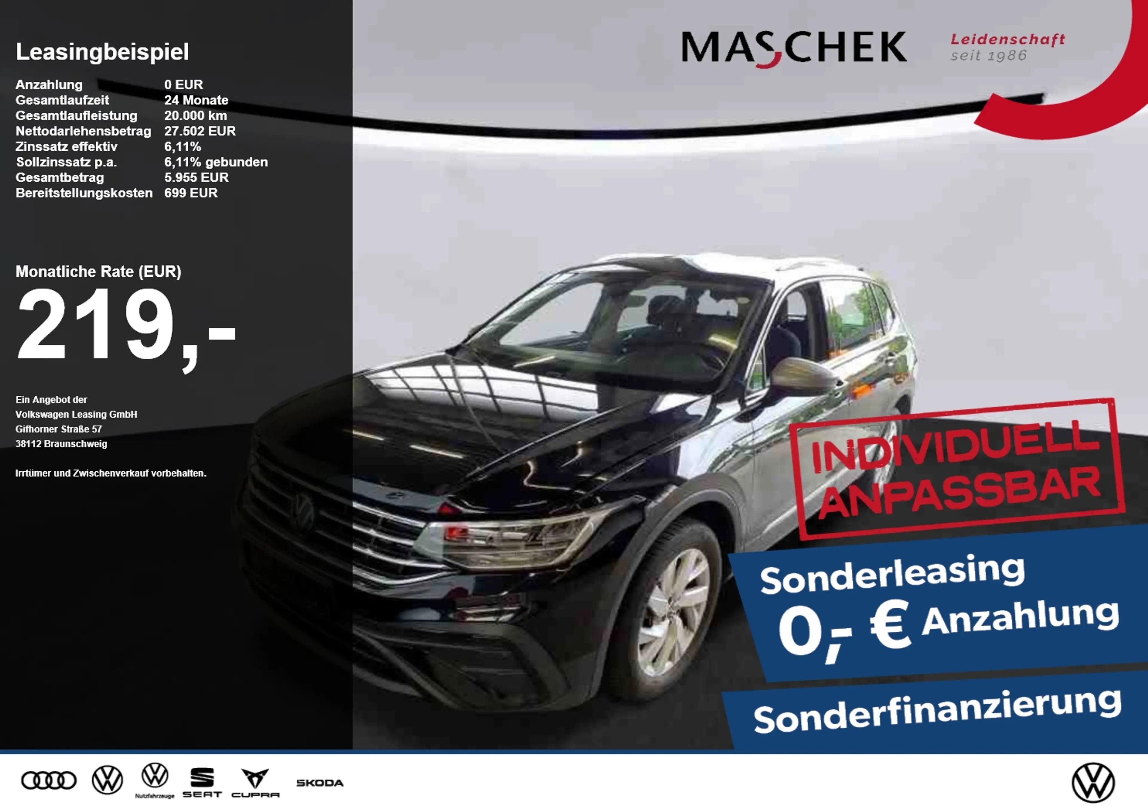 Volkswagen Tiguan Allspace 1.5 TSI Sonderleasing! 7-Sitze Navi AHK