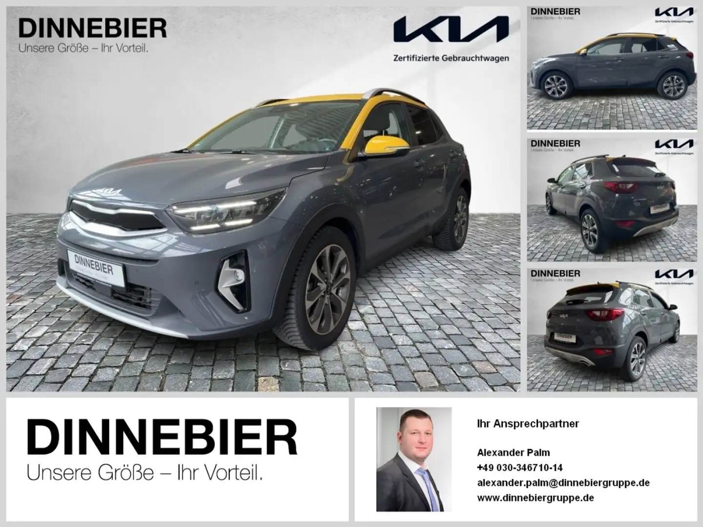 Kia Stonic Spirit Automatik+LED+Navi+Kamera+SHZ Grau - 1