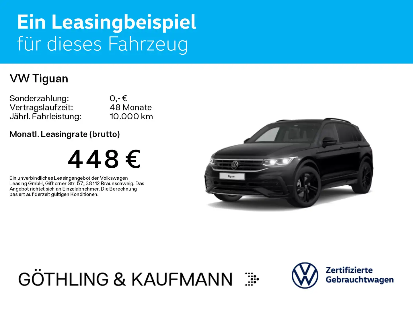 Volkswagen Tiguan R-Line 1.4TSI eHybrid *NAVI*BlackStyle*Pa Schwarz - 2