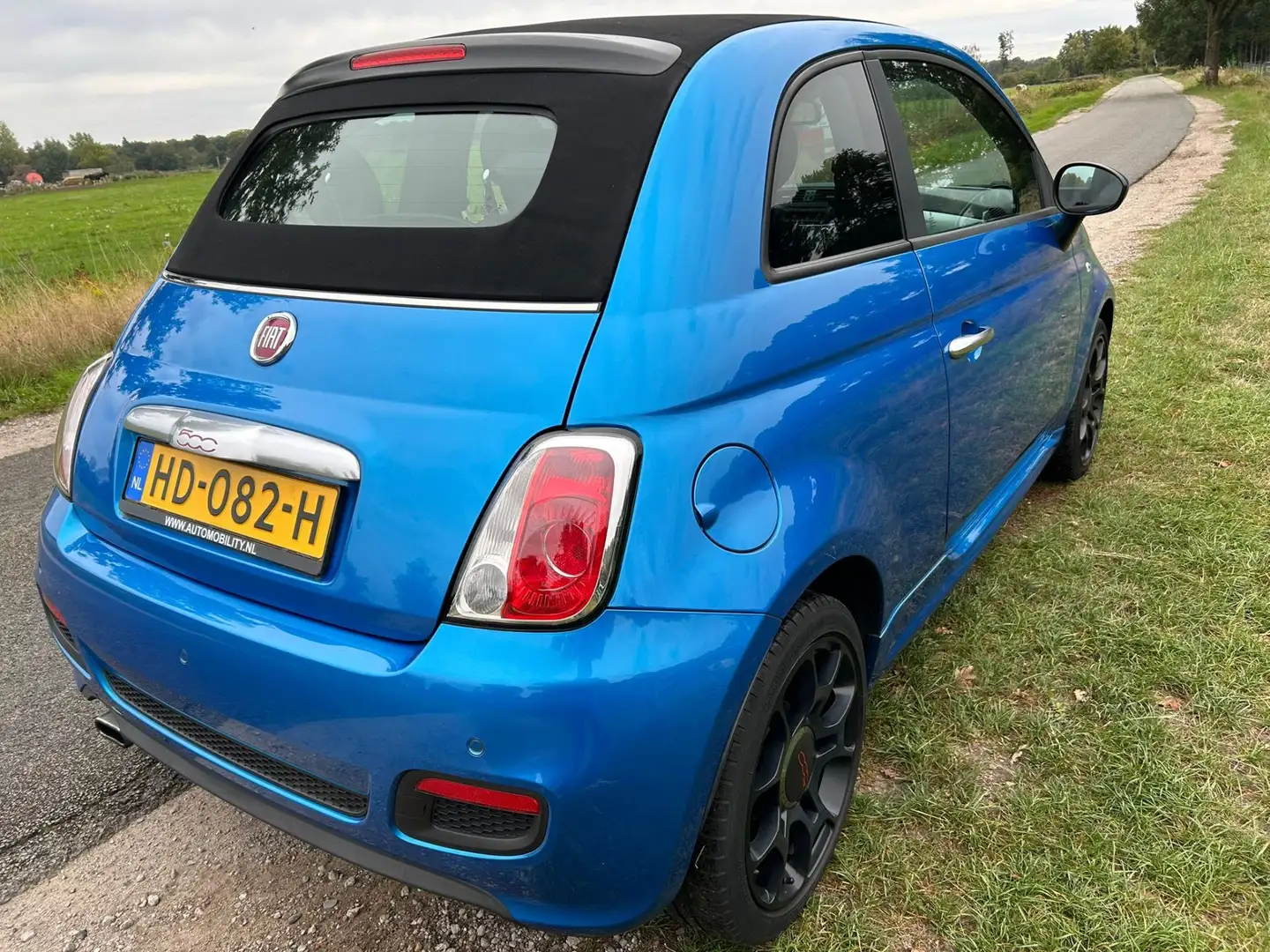 Fiat 500C 0.9 TwinAir Turbo 500S super sportief en luxe Blauw - 2