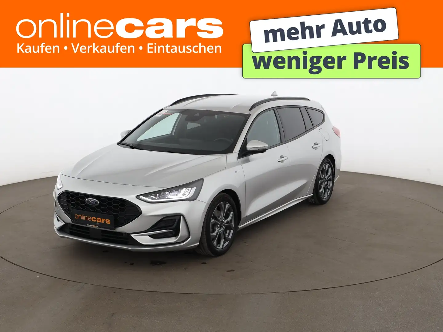 Ford Focus Turnier 1.5 EcoBlue ST-Line X Aut LED AHK Silber - 1