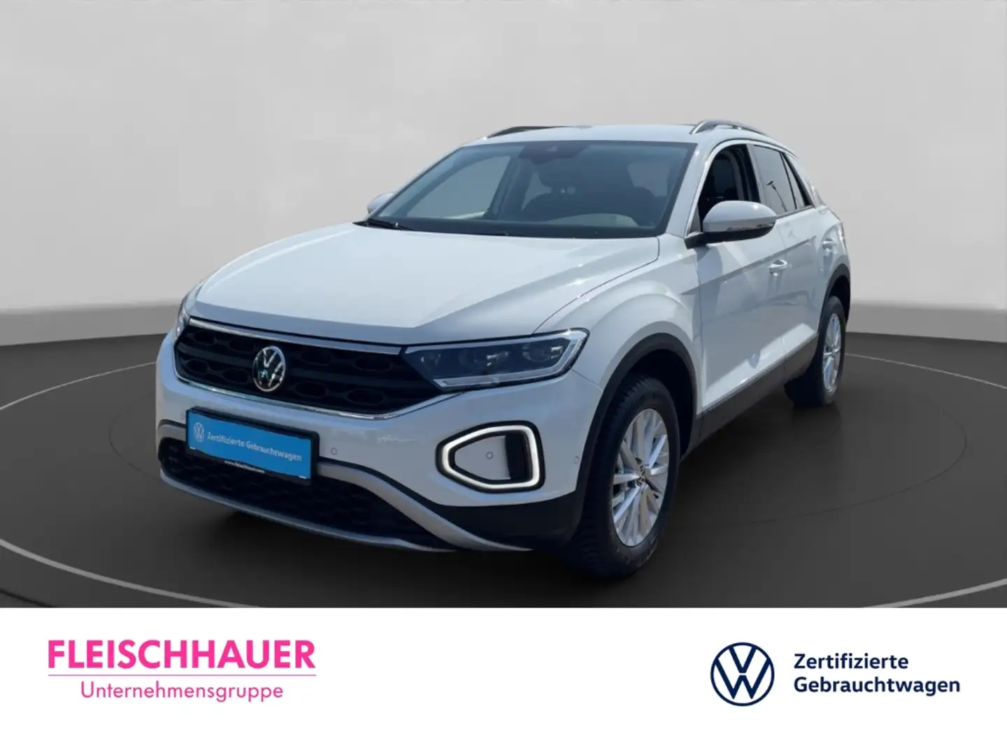 Volkswagen T-Roc TSI 1.0 Life PLA LaneAss VC Navi Carplay SHZ LEDpl Blanc - 1