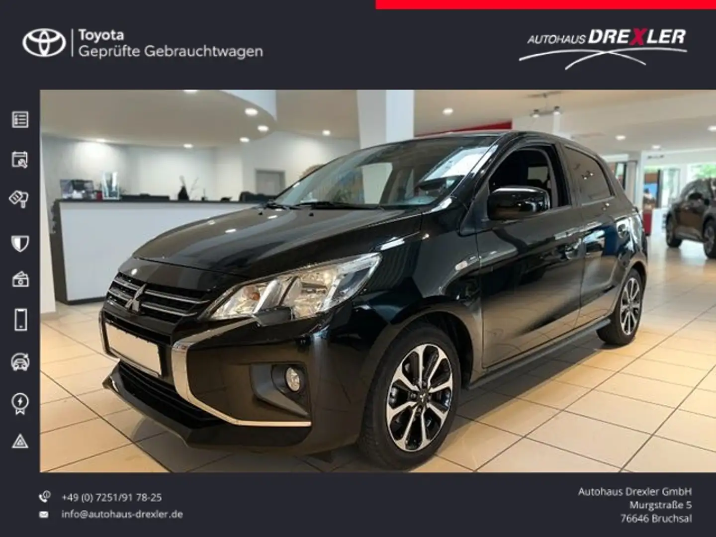 Mitsubishi Space Star Top (Navi, Apple Carplay) Чорний - 1