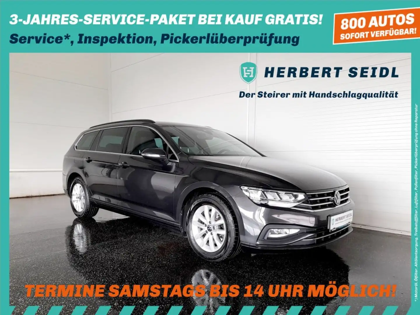 Volkswagen Passat Variant BUSINESS 2,0 TDI DSG *VOLL-LED / NAVI / AHV & KAMERA / ACC / SPORT MASSAGESITZ / DACHHIMMEL SCHWARZ* Grau - 1