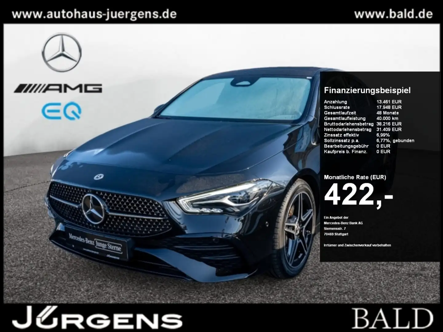Mercedes-Benz CLA 250 4M Coupé AMG-Sport/360/Pano/Burm/Night Schwarz - 1