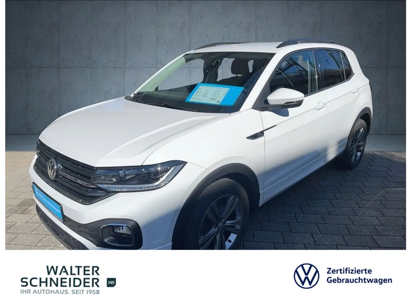 Volkswagen T-Cross 1.0 TSI DSG R-Line LED Navi AHK Weiß - 1
