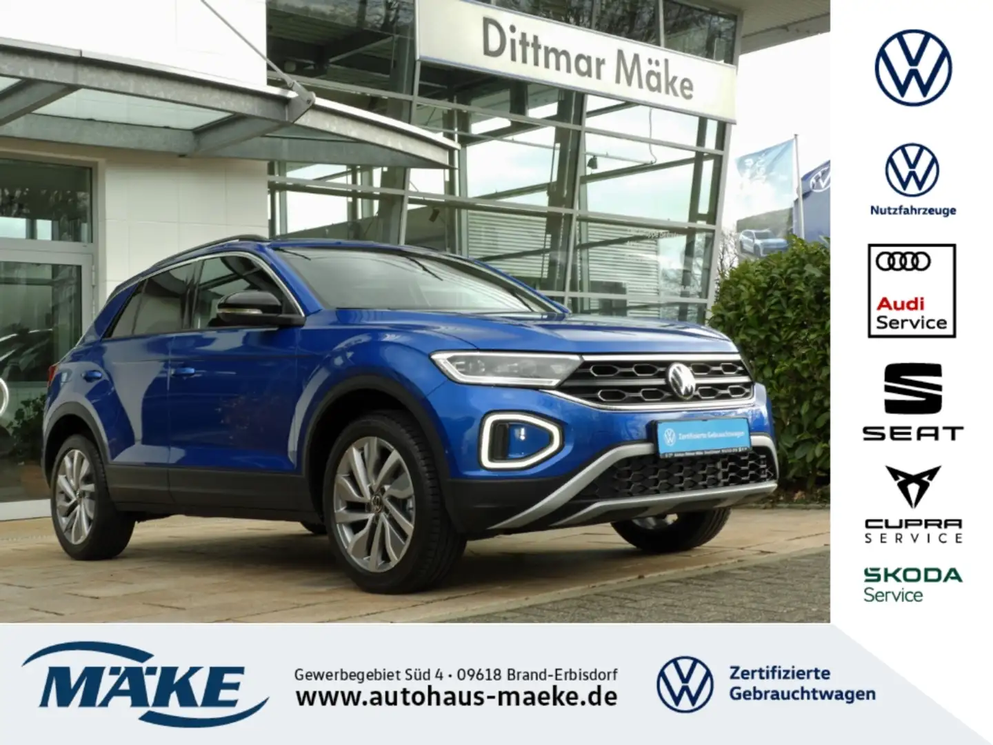 Volkswagen T-Roc Goal 2.0 TDI DSG AHZV ACC LED NAV RFK ALU Azul - 1