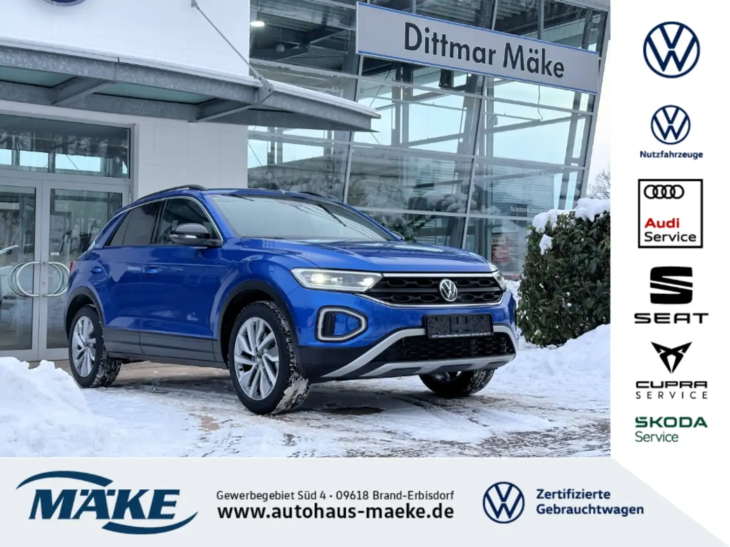 Volkswagen T-Roc Goal 2.0 TDI DSG AHZV ACC LED NAV RFK ALU Blau - 1