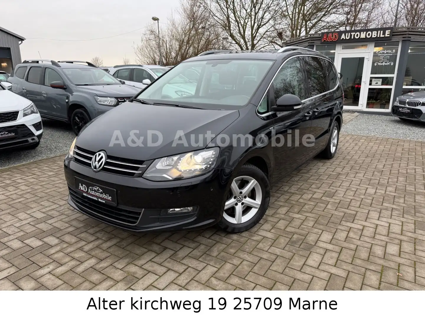 Volkswagen Sharan Cup Nav.Kam.SHZ.7Sitz.Temp.BT.AUX.1Hand Schwarz - 1