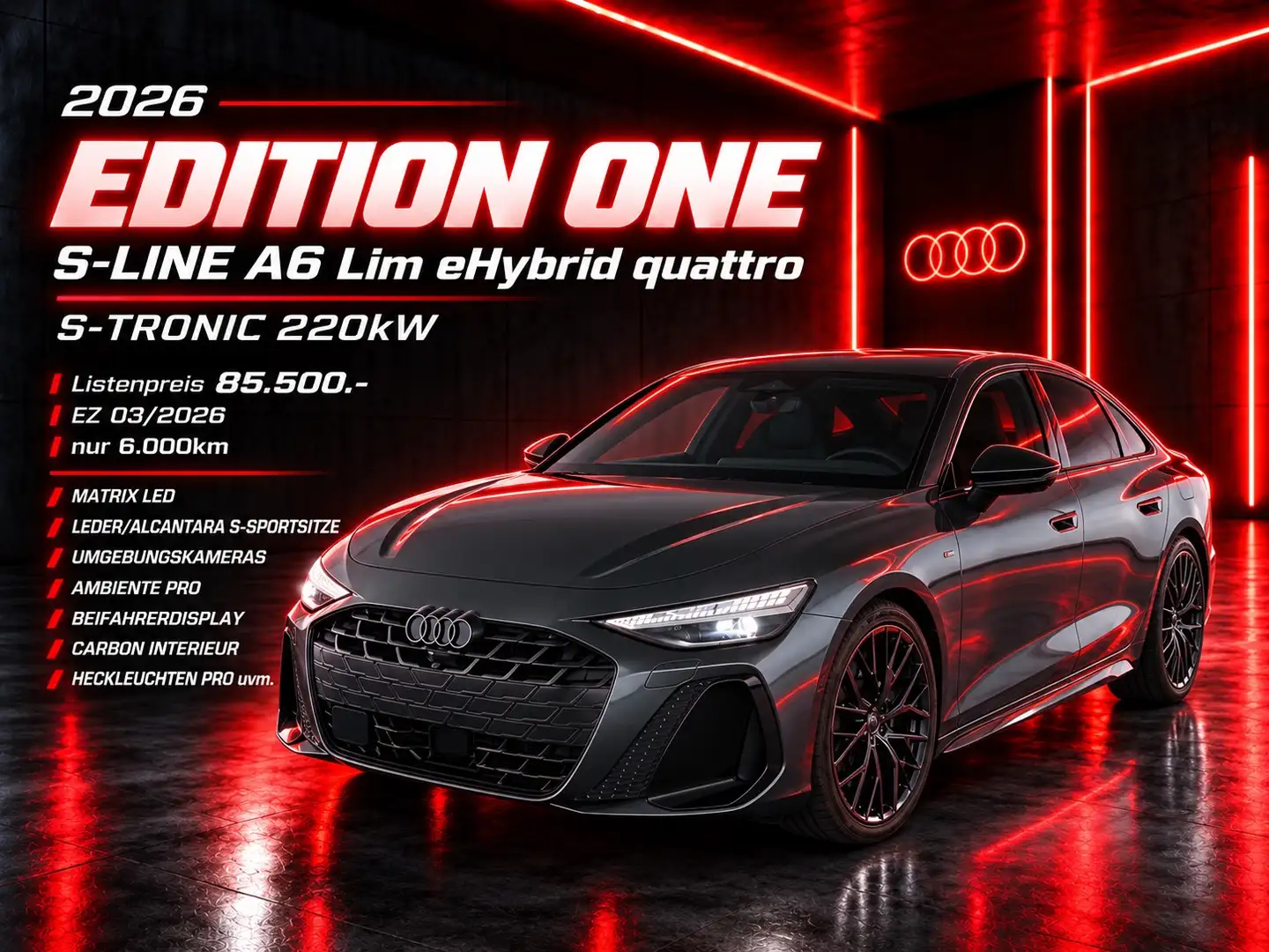 Audi A6 EDITION ONE S-LINE CARBON eHybrid quattro 220kW Grau - 1