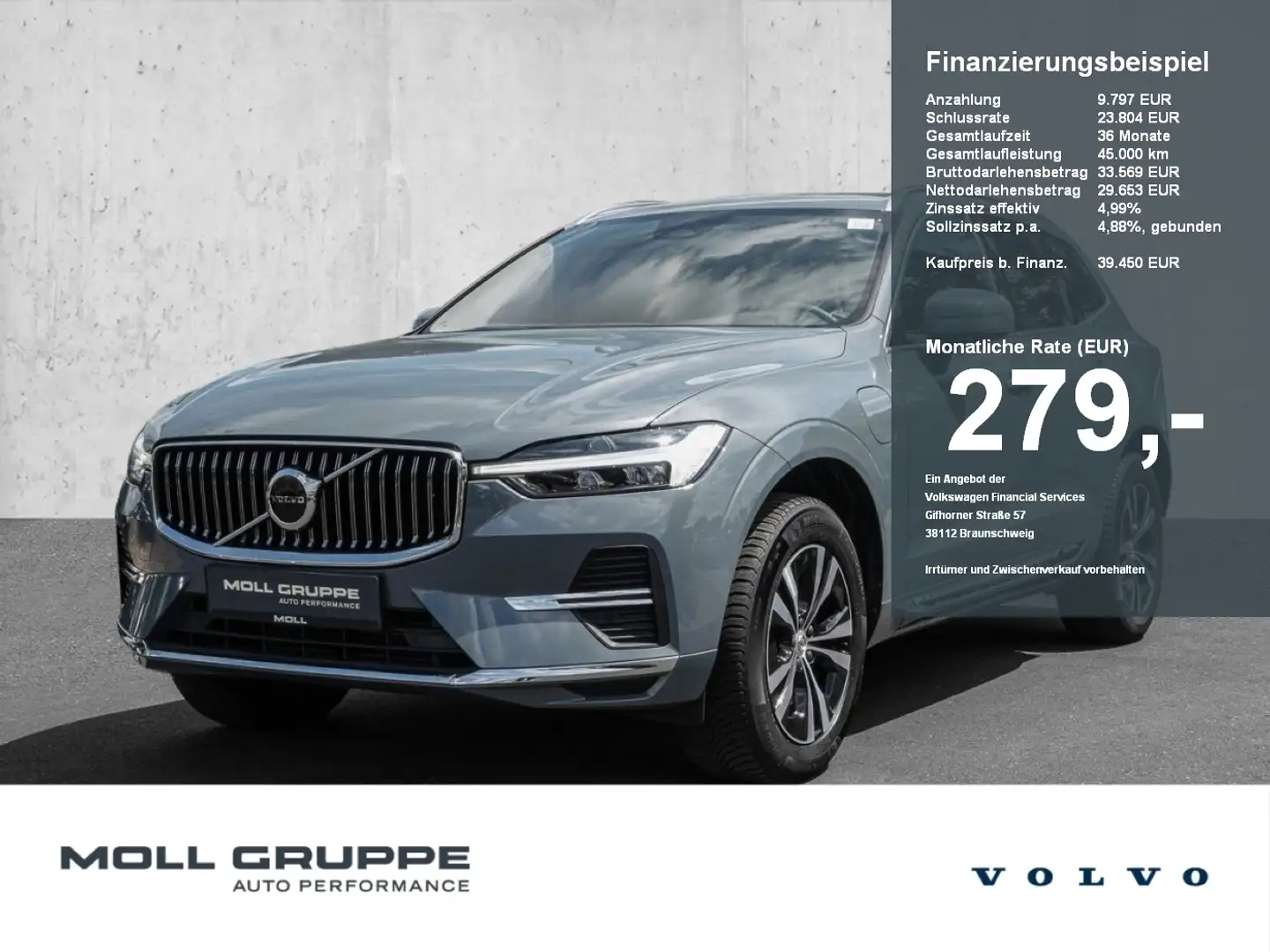 Volvo XC60 T6 AWD Inscription Expr. Plug-In Sthz. Pano LED Szary - 1