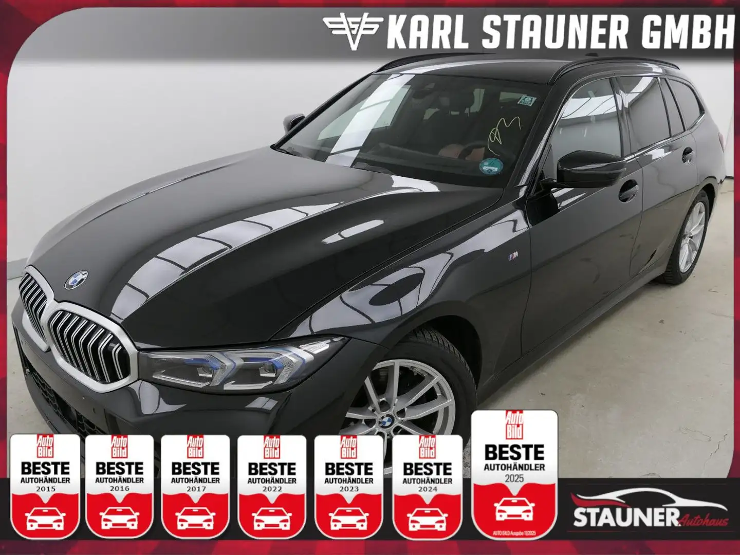 BMW 320 d Touring M-Sport HEAD-UP AHK 360° ABSTANDST. Schwarz - 1