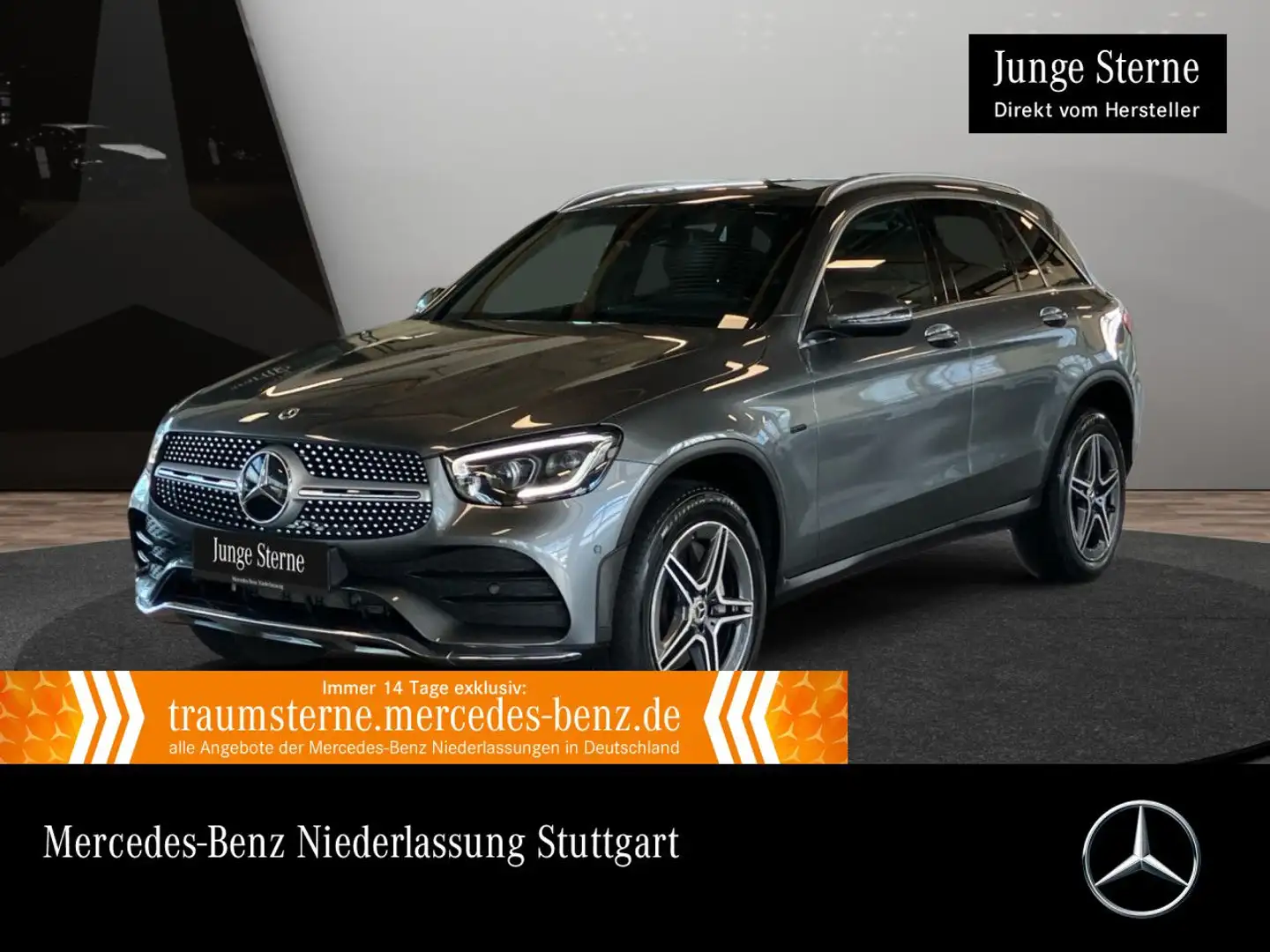 Mercedes-Benz GLC 300 de 4M AMG+PANO+AHK+MULTIBEAM+KAMERA+SPUR Grau - 1