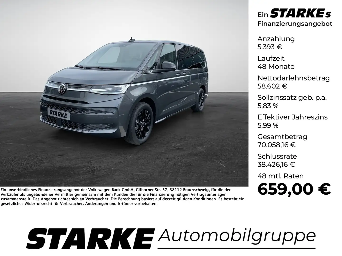 Volkswagen LT Multivan 2.0 TDI DSG Style lang Grau - 1