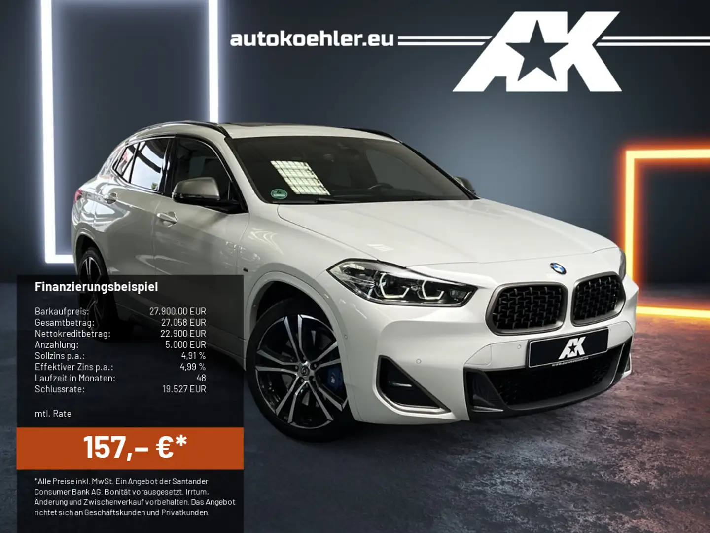 BMW X2 M 35i Facelift AHK HiFi NAVI HUD LED PANO Weiß - 1