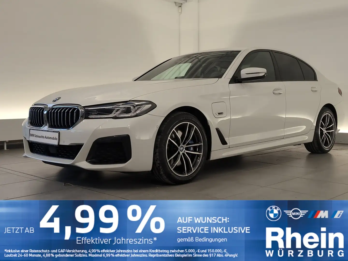 BMW 530 e xDrive Lim M Sport Navi/Laser/HuD/HiFi/WLAN Navi Weiß - 1