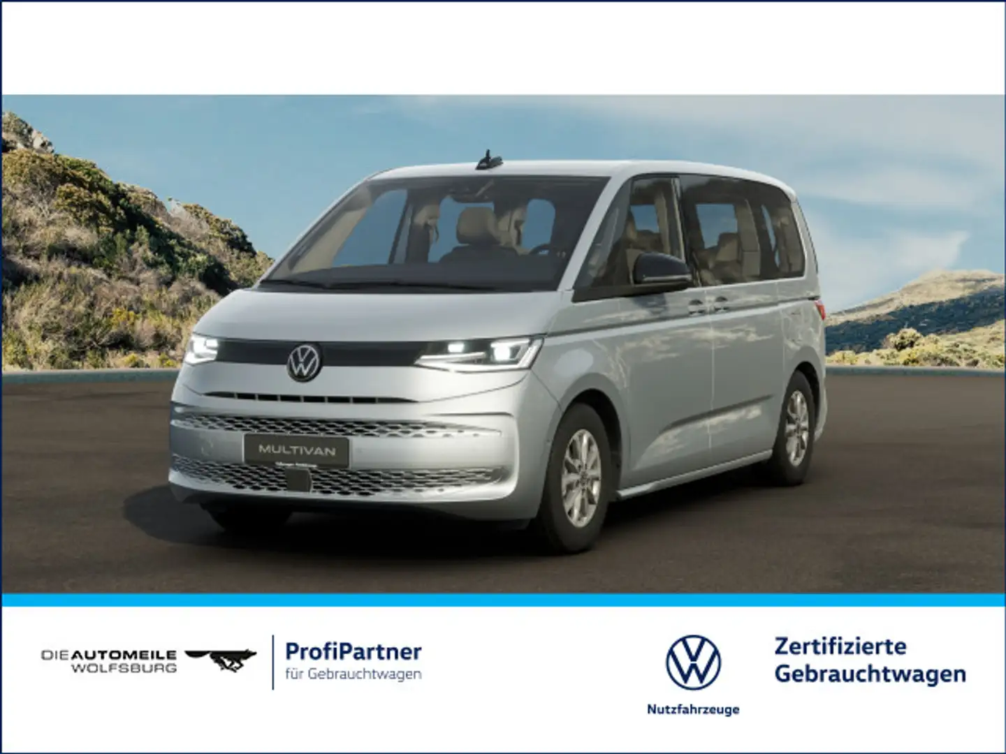 Volkswagen T7 Multivan T7 Multivan KÜ 2.0 TDI DSG 7.Sitze/AHK/Matrix/AC Silber - 1