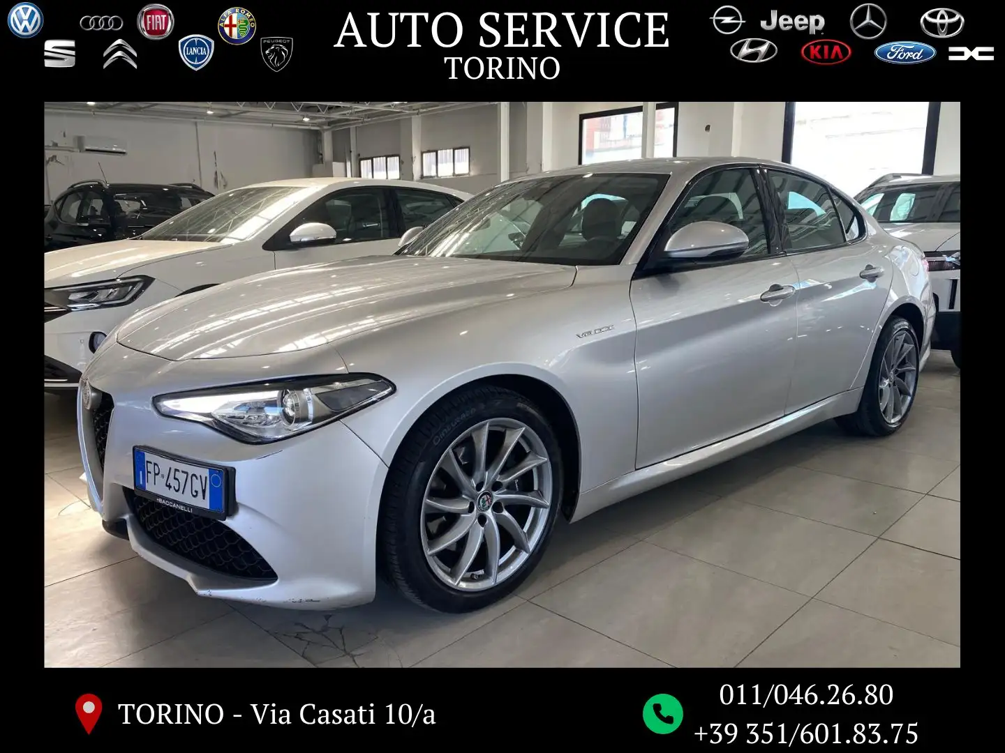Alfa Romeo Giulia Giulia 2.2 t Veloce Q4 210cv awd auto Argento - 1